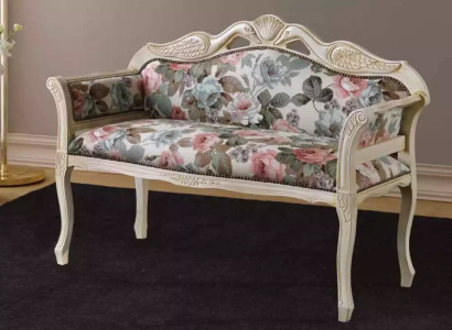 Classic Bench seat Antique style two-seater upholstered bench seat furniture design