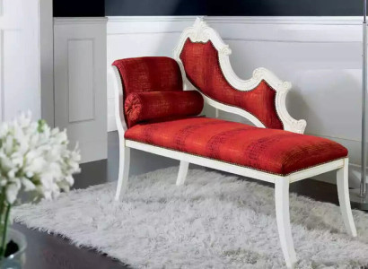 Red chaise longue Classic Furniture Living room furniture Designer lounger