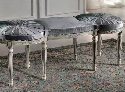 Classic Gray Bench seat Design Textile new Upholstery Fabric seat furniture
