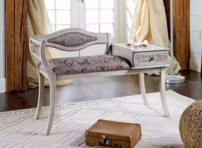 Luxury upholstered bench Living room Textile Furniture Style Classic r new