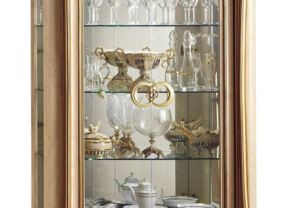 Display case Showcases Wardrobe Glass cabinet Living room Shelf Rococo Baroque Real Wood