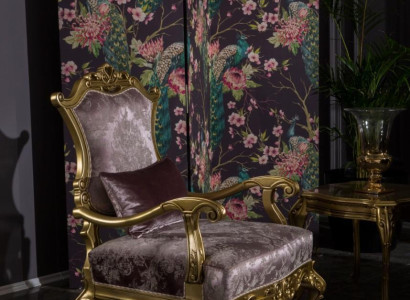 Armchair Single Seater Luxury 1 Seater Upholstery Seat Baroque Textile Fabric Art Deco