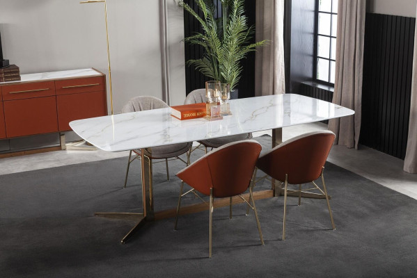Table in White for Dining room Luxurious Modern Style Comfort abel Tables
