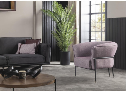 Armchair Living room Luxury Relax Chairs Club Lounge Furniture Sofa Lilac