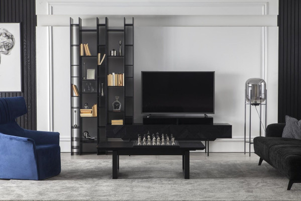 Black wooden table Living room Tables Modern Table Sofa table Living room