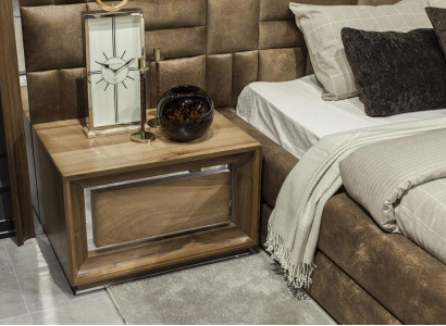 Luxury Bedside table Side table Bedroom Bedside tables Brown Loft Modern