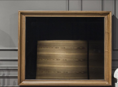 Mirror Luxurious wall mirror in a modern style with a brown frame