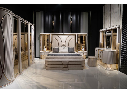 Bedroom Set Complete's Bed 2x Bedside tables Wardrobe new 7 pieces