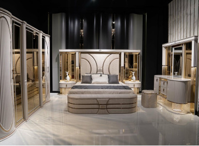 Bedroom Set Complete's Bed 2x Bedside tables Wardrobe new 7 pieces