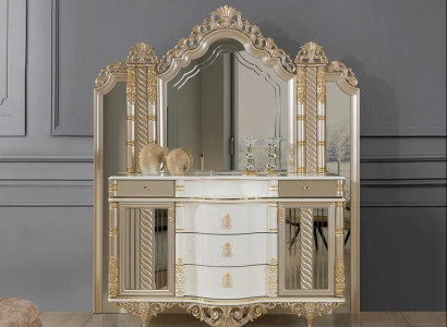 Bedroom Set Luxury Dressing table with Mirror White Design new 2-piece