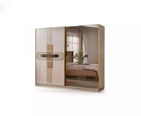 Luxury Wardrobe Universal Wardrobe Beige Wardrobe 250cm Cabinets