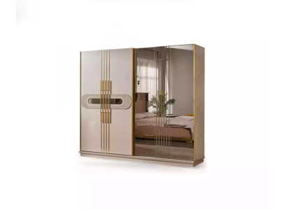 Luxury Wardrobe Universal Wardrobe Beige Wardrobe 250cm Cabinets