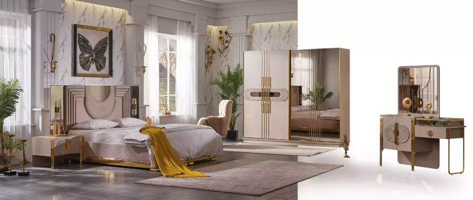 Luxury Wardrobe Universal Wardrobe Beige Wardrobe 250cm Cabinets