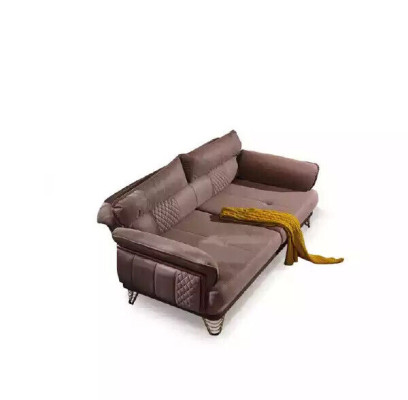 Beige three-seater luxury sofa modern living room couches 3-seater style