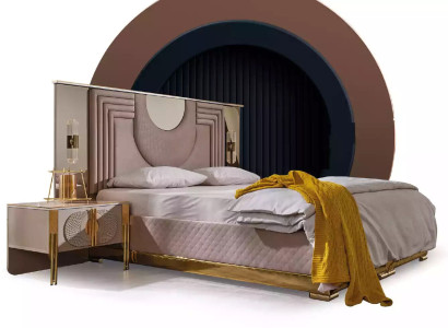 Bedroom Suite Bed 2x Bedside tables Bed frame Hotel bed 3 pieces