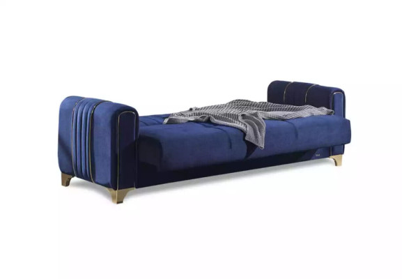Purple Three Seater Living room 3-Seater Couches Upholstery Furniture Textile Sofa
