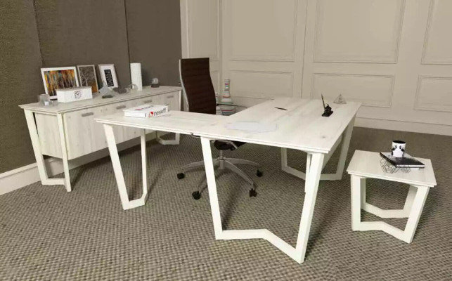 Modern White Desk Luxury Corner Table Wooden Furniture Study room new