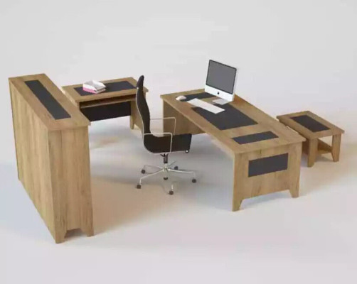 Modern Brown Desk Luxury Expandable Furniture Wood Office new