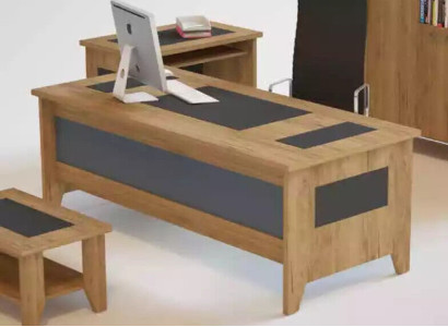 Modern Brown Desk Luxury Expandable Furniture Wood Office new