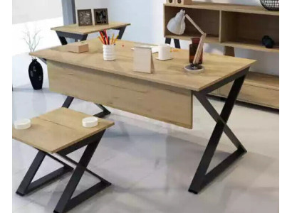 Modern light brown wooden table work tables office furniture designer desk