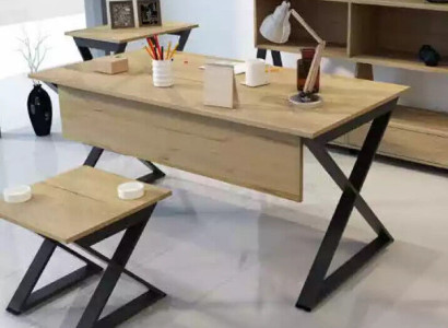 Modern light brown wooden table work tables office furniture designer desk