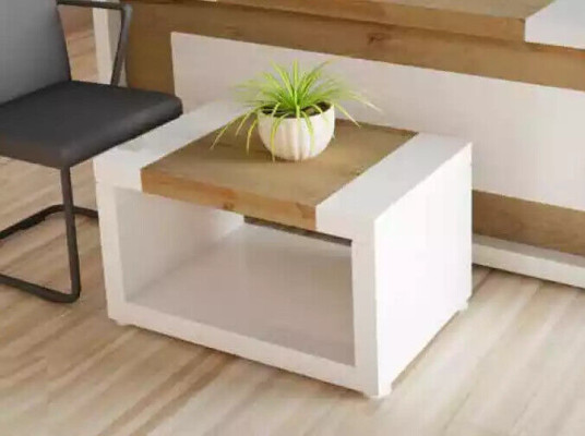Designer White Coffee table Luxury Wood Table Living room Furniture Storage table