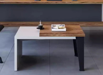 Modern two-tone coffee table luxury side table office wooden furniture