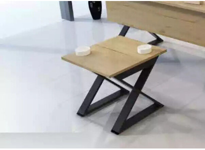 Designer square brown coffee table side table