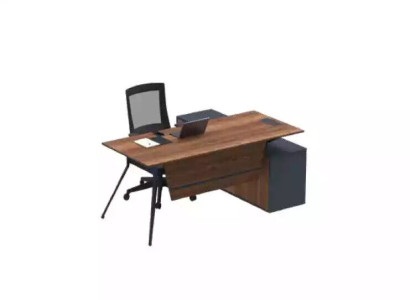 Large Brown Corner Desk Wooden Furniture Furnishings Study room furniture