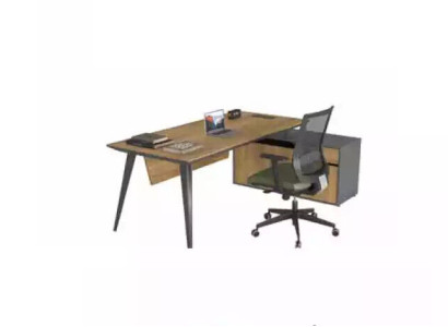 Corner desk Office Table Big Chef Tables Desk Furniture Brown