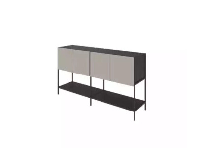 Office Bookshelf Wood Study room Shelf Furniture Gray Wood Metal