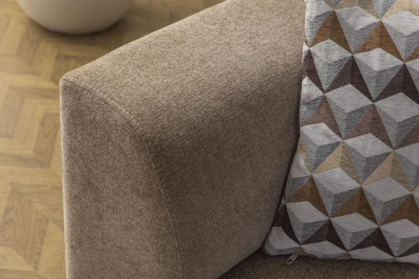 Couch set four-seater three-seater brown fabric sofa upholstered sofa couch