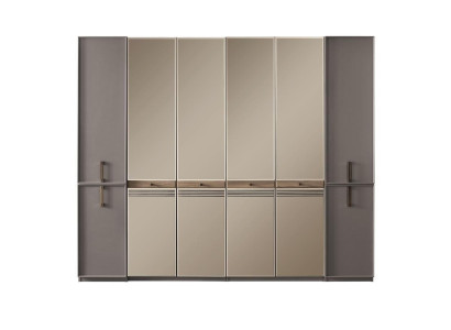 Modern Wardrobe Wardrobe Wooden Cabinet Wood Gray Bedroom Cabinet