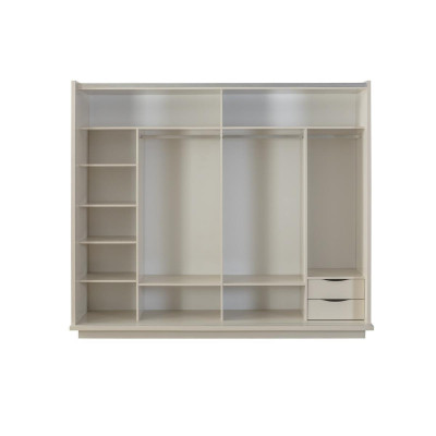 Wardrobe Wooden Cabinet Bedroom Cabinet Wardrobe Mirror White