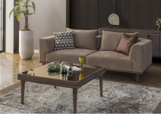 Three Seater Sofa 3 Seater Fabric Sofa Upholstered Sofa Gray Modern Fabric new