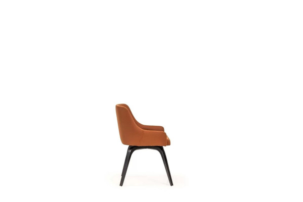 Complete e Chairs Dining chairs Kitchen chairs Orange Set 6pcs Wood