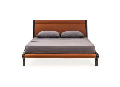 Double bed Bed Bed Frame Orange Bedroom Bed Bedroom Wood