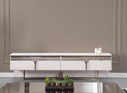Sideboard TV cabinet lowboard TV stand wooden cabinet wardrobe wood white design