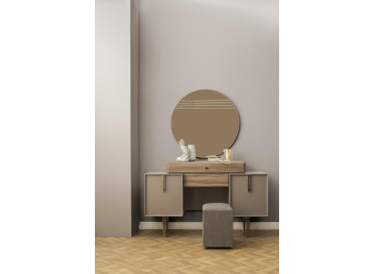 Dressing table Console table Dressing table Wood Gray Mirror Bedroom