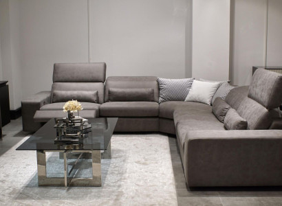 Sofa L-shape Modern Corner sofa Living room Set Furnishings Design Coffee table
