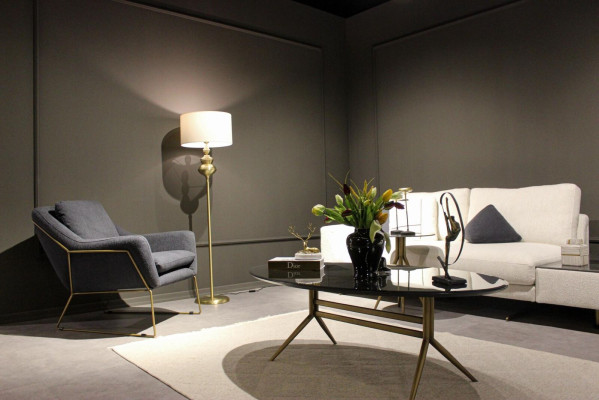 Design Living room Complete 3-piece Textile Sofa set Modern Coffee table