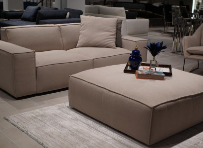Living room Furniture Luxury Complete 2-piece Design Sofa Three-Seater Furnishings Stool