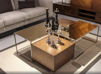 Luxury Coffee table Living room furniture Wood with Glass Design Modern new