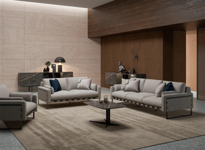 Suite Upholstered furniture Sofa Three-seater Modern Couch Two-seater Furniture Coffee table