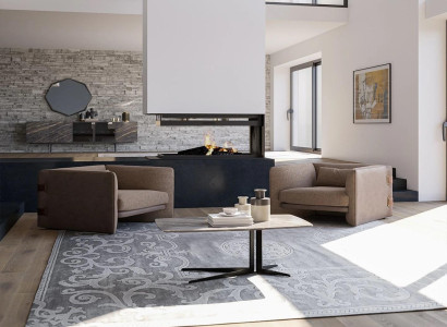 Modern Designer 2x Armchair Upholstery Set Luxury Textile Living room Coffee table new