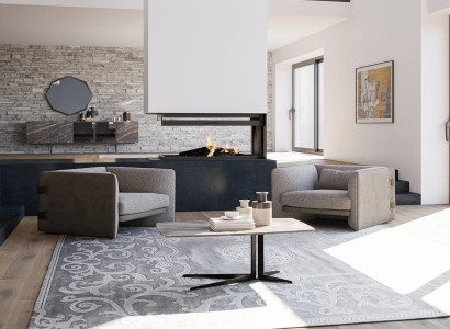 Luxury 2x Armchair Upholstered furniture Living room Furnishings Modern Coffee table new