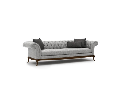 Gray Sofa Three Seater Living room Furnishings Chesterfield Furniture Upholstered furniture
