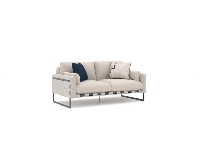 Sofa Two-seater Furnishings Living room Upholstered Furniture Modern Beige Couch
