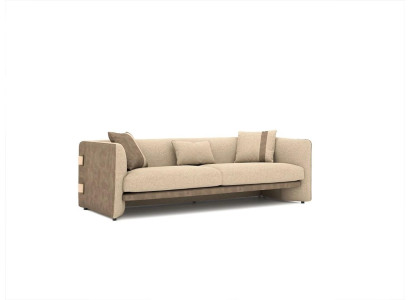 Beige Luxury Upholstered furniture Modern Desing Three Seater Sofa Living room Furnishings