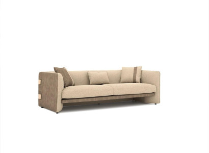 Beige Luxury Upholstered furniture Modern Desing Three Seater Sofa Living room Furnishings